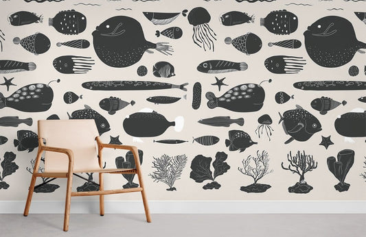 Papier peint mural d’animaux marins - Le meilleur Papier peint panoramique Sur mesure