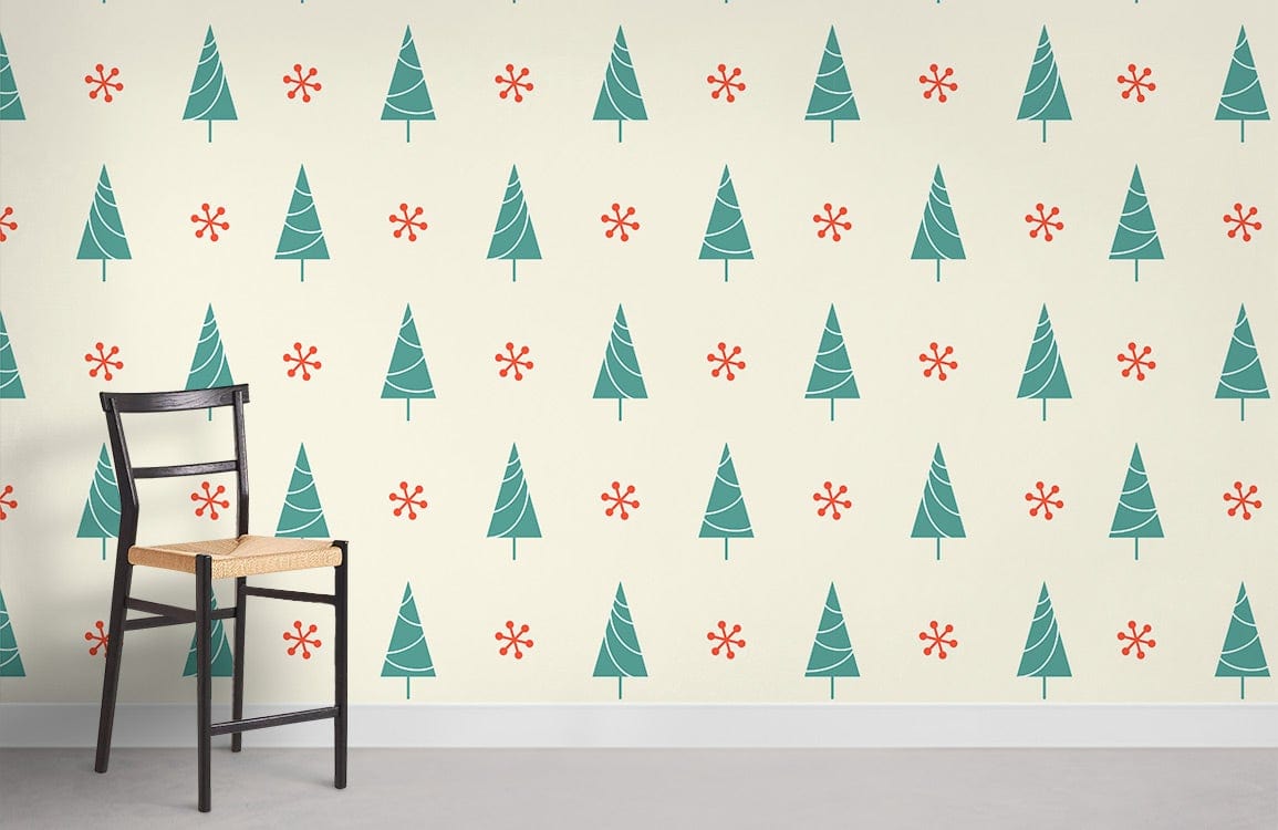 Papier peint mural d’arbres de Noël - Le meilleur Papier peint panoramique Sur mesure