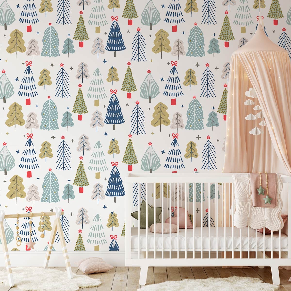 Papier peint mural d’arbres décorés - Le meilleur Papier peint panoramique Sur mesure