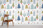 Évasion boisée avec papier peint mural d’arbres décorés - Vignette | Mr Papier Peint