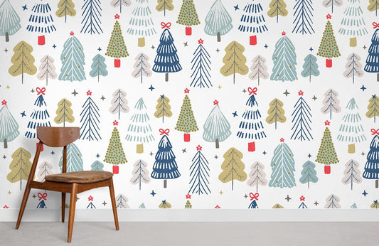 Papier peint mural d’arbres décorés - Le meilleur Papier peint panoramique Sur mesure