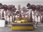 Papier peint mural d'arbres variés et colorés - Vignette | Mr Papier Peint