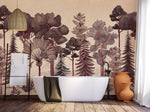 Papier peint mural d'arbres variés et colorés - Vignette | Mr Papier Peint