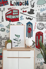 Papier peint mural d'architecture londonienne dessinée à la main - Vignette | Mr Papier Peint