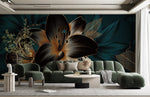 Mystère Nocturne avec le Papier Peint Mural Dark Lily - Vignette | Mr Papier Peint