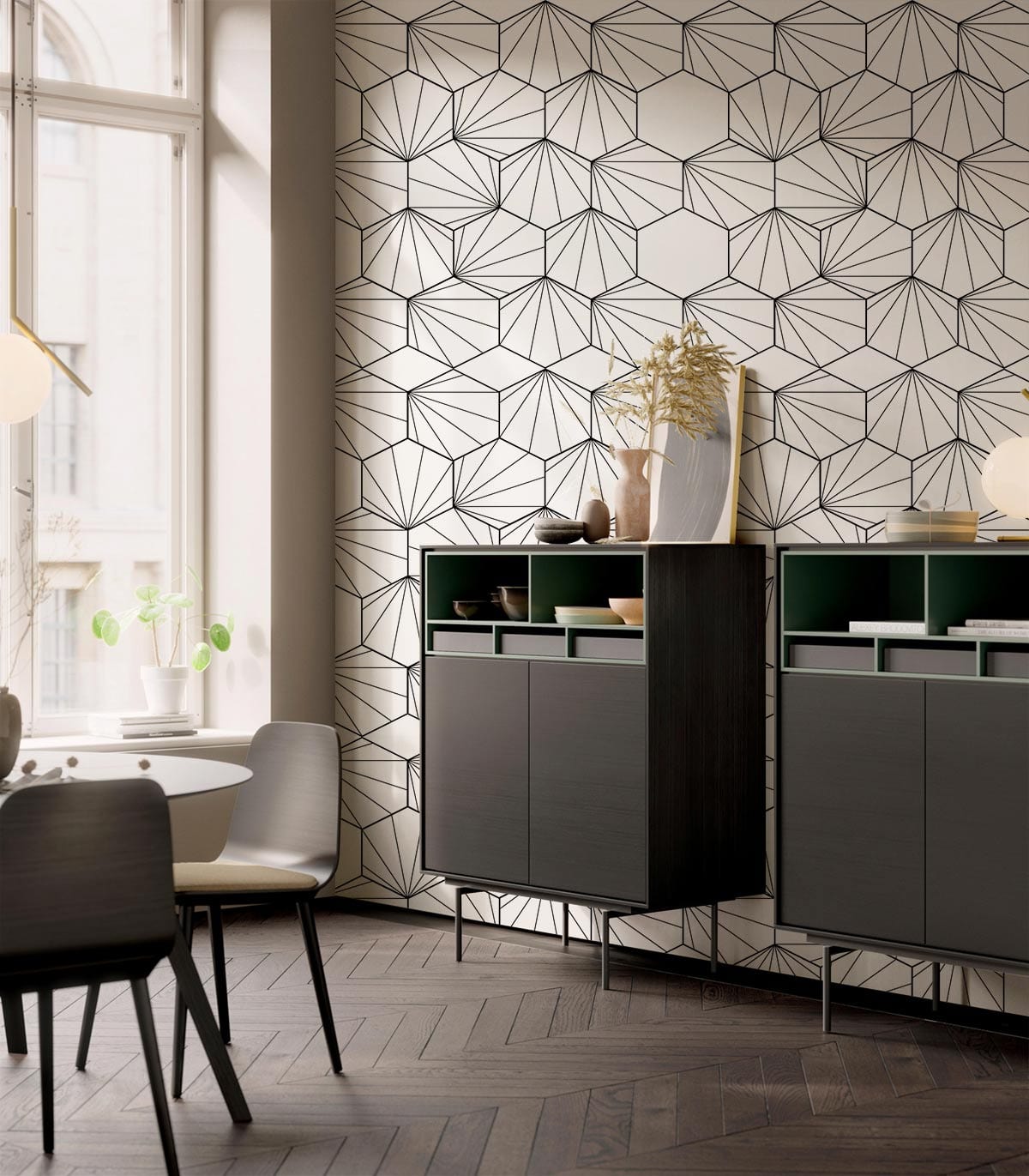 Papier peint mural d’art géométrique - Le meilleur Papier peint panoramique Sur mesure