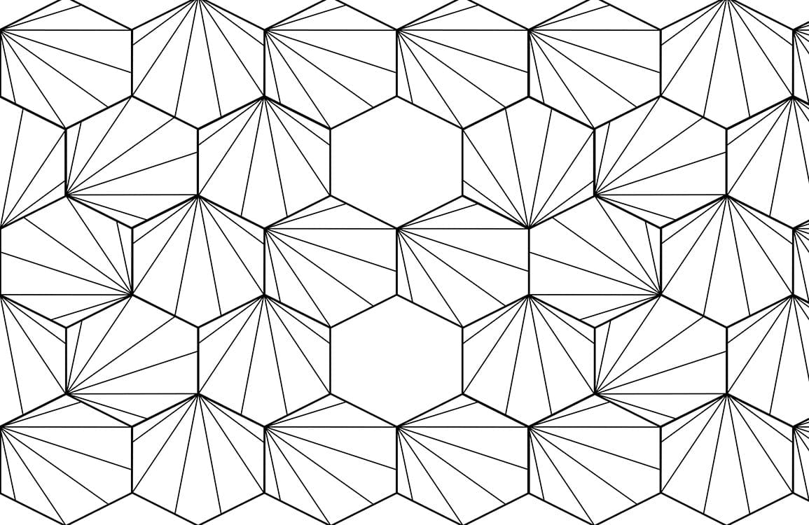Papier peint mural d’art géométrique - Le meilleur Papier peint panoramique Sur mesure