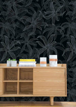 Peint mural d’art linéaire floral pour un salon moderne et serein - Vignette | Mr Papier Peint