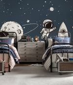 Papier peint mural astronaute et aliens pour un voyage intergalactique - Vignette | Mr Papier Peint