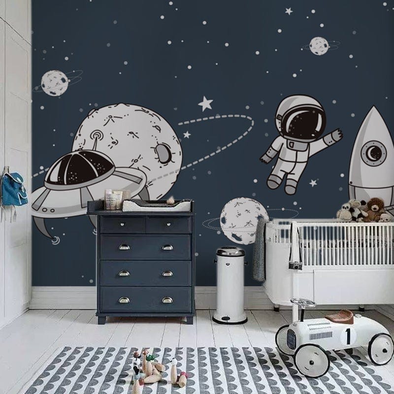 Papier peint mural d’astronaute et d’aliens - Le meilleur Papier peint panoramique Sur mesure