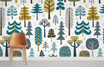 Papier peint mural de bois enneigés d'hiver - Vignette | Mr Papier Peint