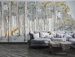 Papier peint mural Forêt de Bouleaux Sérénité et Élégance Naturelle - Vignette | Mr Papier Peint