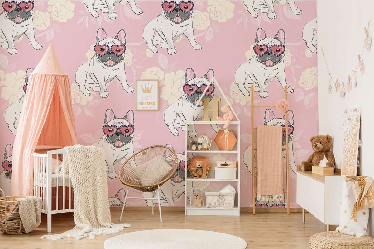 Papier peint mural de bouledogue français - Le meilleur Papier peint panoramique Sur mesure