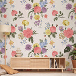 Papier peint mural floral pour chambre d’enfant ambiance douce et élégante - Vignette | Mr Papier Peint