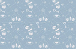 Papier peint mural bleu clair touche unique de papillons et constellations - Vignette | Mr Papier Peint