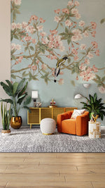 Papier peint mural de branches fleuries dans le vent - Vignette | Mr Papier Peint