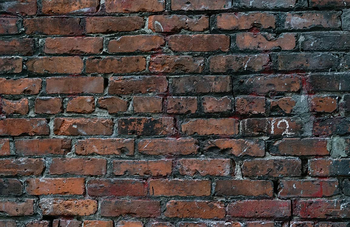 Papier peint mural de briques corrodées nues - Le meilleur Papier peint panoramique Sur mesure