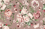 Papier peint mural de buisson de fleurs roses (80 caractères) - Vignette | Mr Papier Peint