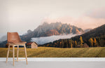 Papier peint mural chalet bois évasion chaleureuse pour intérieur - Vignette | Mr Papier Peint