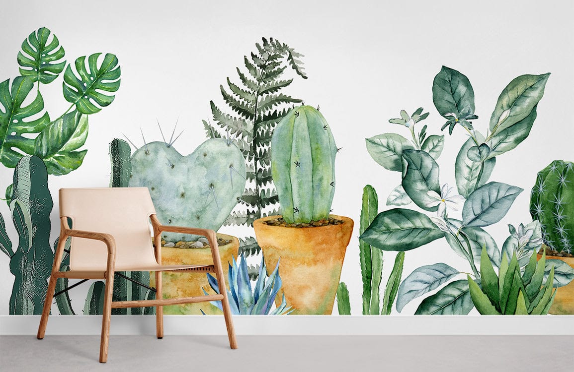 Papier peint mural de cactus - Le meilleur Papier peint panoramique Sur mesure