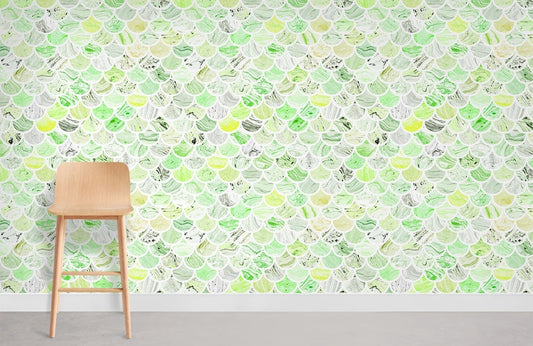 Papier peint mural de carreaux en marbre vert (53 caractères) - Le meilleur Papier peint panoramique Sur mesure