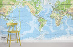 Papier peint mural de carte physique du monde - Vignette | Mr Papier Peint