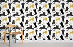 Papier peint mural Chat Noir et Or Éveil Magique Mural Cartoon Cat - Vignette | Mr Papier Peint