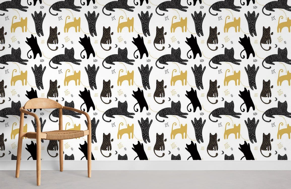 Papier peint mural de Cartoon Cat - Le meilleur Papier peint panoramique Sur mesure