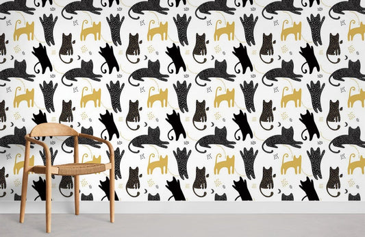 Papier peint mural de Cartoon Cat - Le meilleur Papier peint panoramique Sur mesure