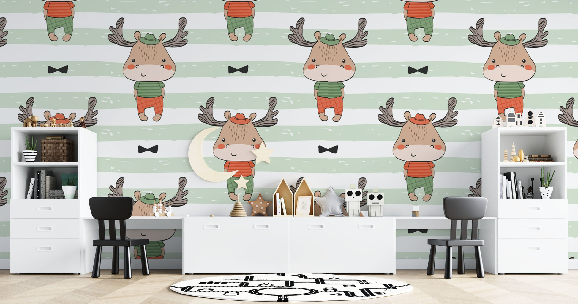 Papier peint mural de cerfs - Le meilleur Papier peint panoramique Sur mesure