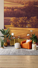 Papier Peint Mural de Champ en Automne - Vignette | Mr Papier Peint