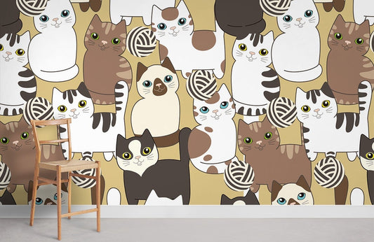 Papier peint mural de chat siamois - Le meilleur Papier peint panoramique Sur mesure