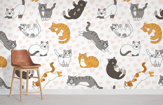 Papier peint mural de chats coquins - Le meilleur Papier peint panoramique Sur mesure