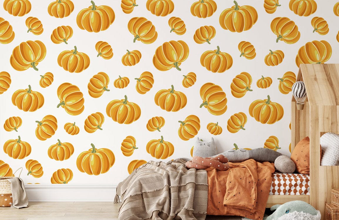 Papier Peint Mural de Citrouilles Flottantes - Le meilleur Papier peint panoramique Sur mesure