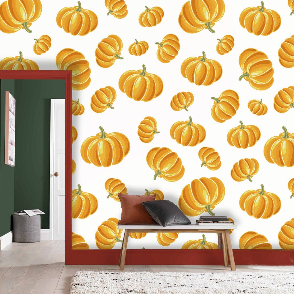 Papier Peint Mural de Citrouilles Flottantes - Le meilleur Papier peint panoramique Sur mesure