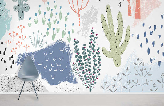 Papier Peint Mural de Diverses Plantes - Le meilleur Papier peint panoramique Sur mesure