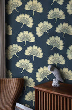 Papier peint mural de feuilles de Ginkgo peintes - Vignette | Mr Papier Peint