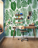 Papier peint mural de feuilles tropicales vertes - Vignette | Mr Papier Peint