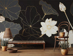 Papier peint mural de fleur de lotus blanc - Vignette | Mr Papier Peint