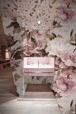 Papier peint mural de fleurs blanches et roses - Vignette | Mr Papier Peint