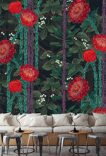 Papier peint mural fleurs épineuses élégance sauvage pour votre intérieur - Vignette | Mr Papier Peint