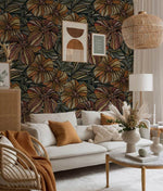 Papier peint mural de fleurs orange foncé - Vignette | Mr Papier Peint