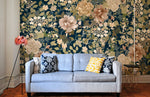 Papier peint mural floral foncé éclat de fleurs claires - Vignette | Mr Papier Peint