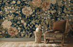 Papier peint mural floral foncé éclat de fleurs claires - Vignette | Mr Papier Peint