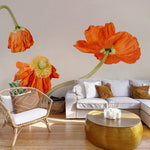 Papier Peint Mural de Fleurs de Pavot Orange - Vignette | Mr Papier Peint