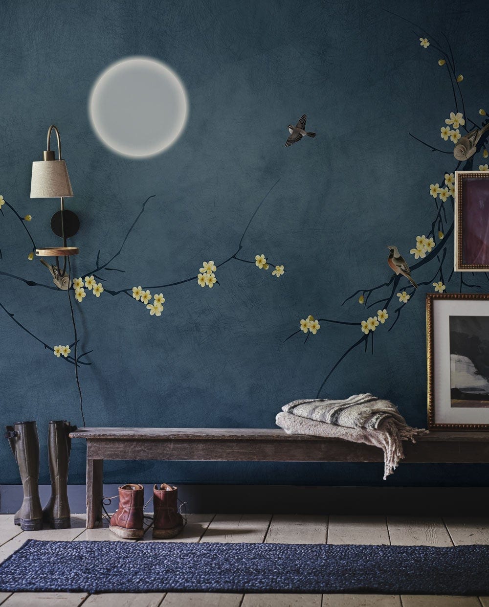 Papier peint mural de fleurs de prunier - Le meilleur Papier peint panoramique Sur mesure