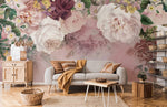 Papier peint mural de fleurs roses en français - 80 caractères max - Vignette | Mr Papier Peint