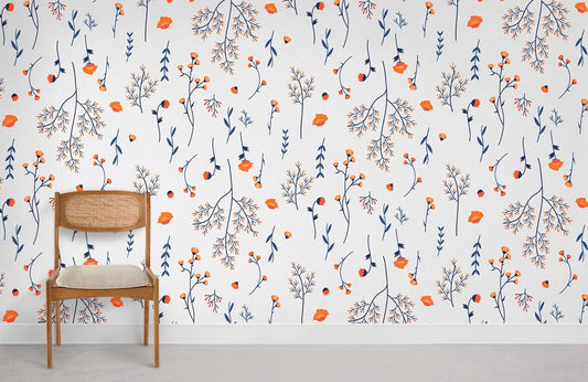 Papier peint mural de fleurs sauvages - Le meilleur Papier peint panoramique Sur mesure