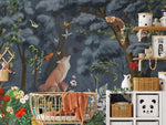 Papier peint mural de forêt vibrante la nuit - Vignette | Mr Papier Peint