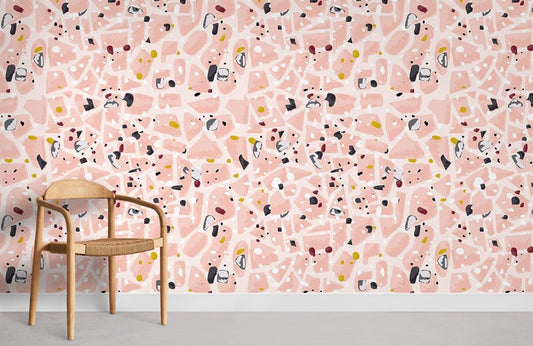 Papier peint mural de fragments roses - Le meilleur Papier peint panoramique Sur mesure
